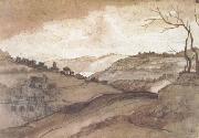Claude Lorrain Landscape Pen drawing and wash (mk17) Spain oil painting artist